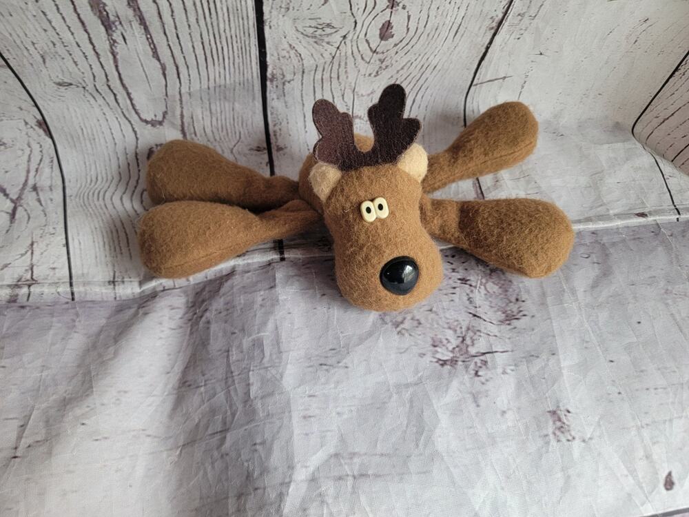 Rodney Reindeer Plush Stuffed Animal Toy Mini Christmas Soft Cute Laying